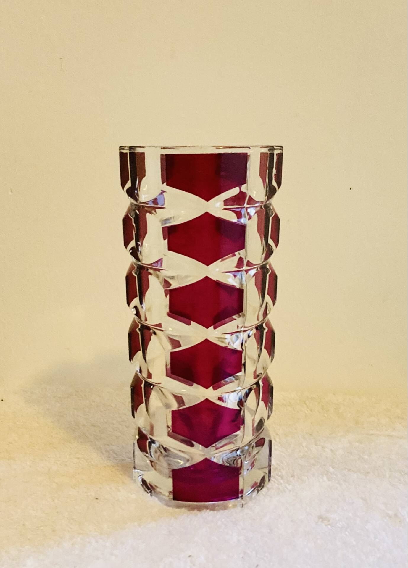 Windsor Rubis vase from the 1970s by designer J.G Durand for Luminarc Fr.