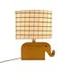 Mid century Modern wood elephant table lamp, Italy circa 1960s