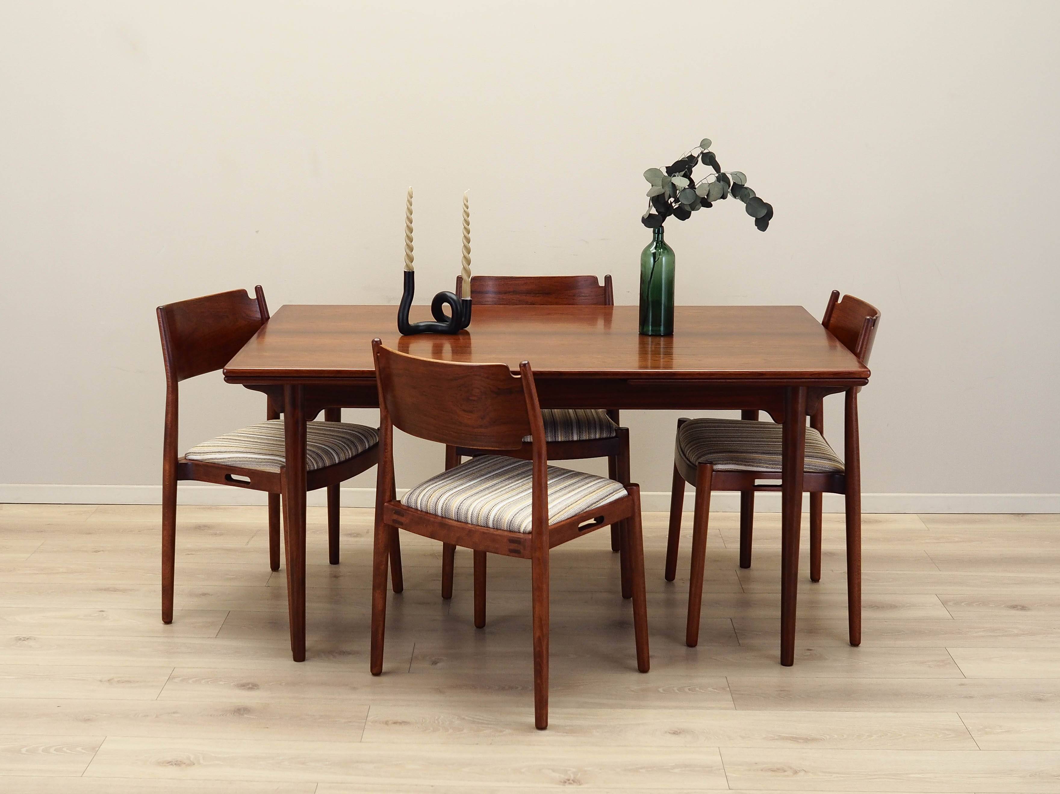 Rosewood table, Danish design, 1970s, manufacturer: Omann Jun, designer: Gu