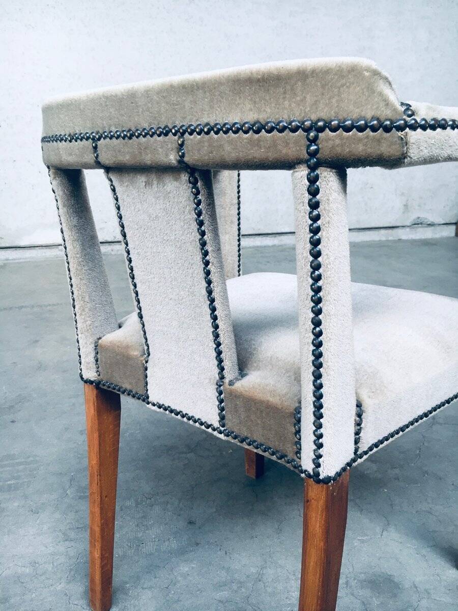 Boudoir Side Chair in Velvet, 1920s