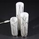 3 glass table lamps by Herstal, Denmark 1980