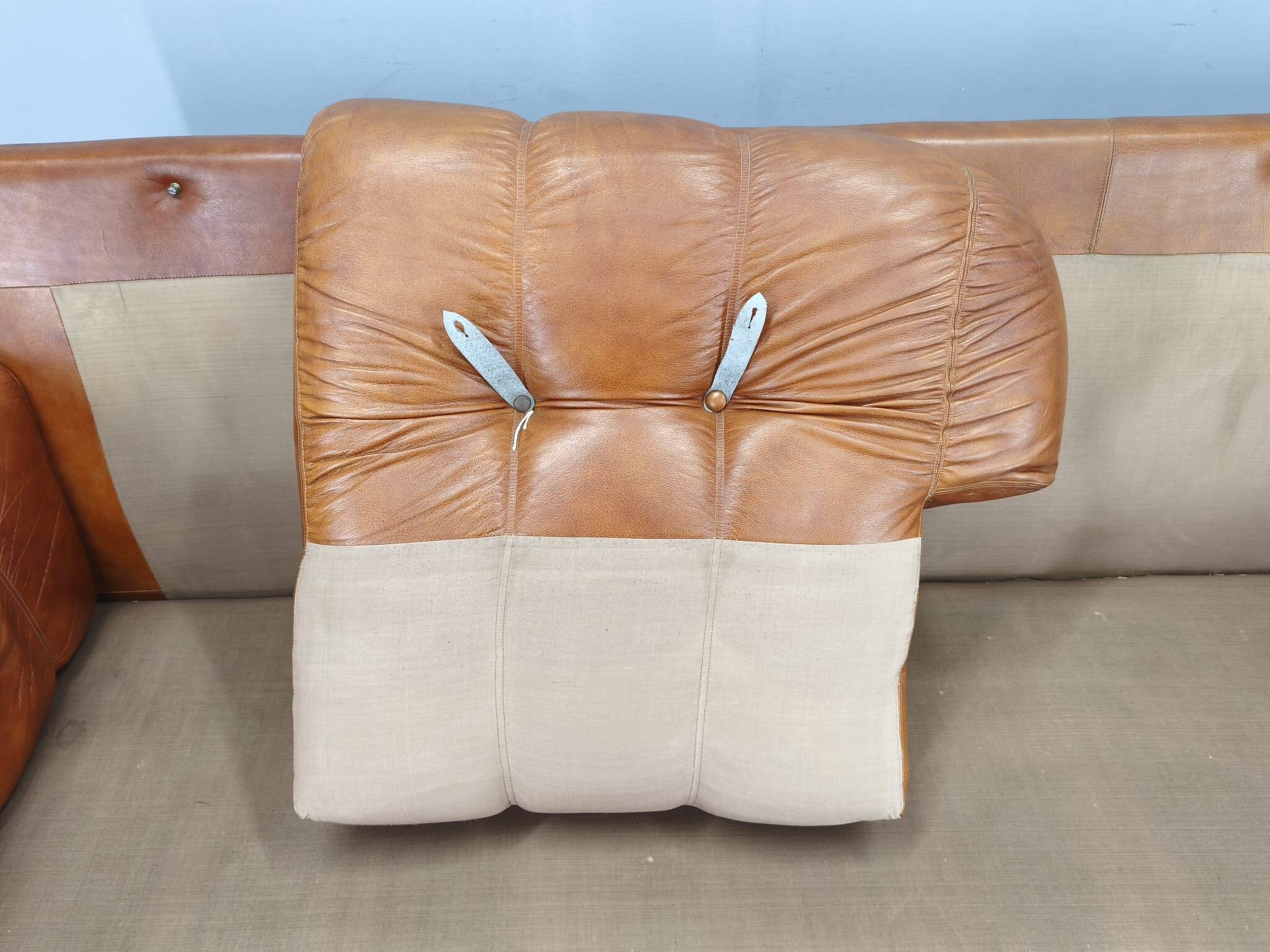 Three-seater sofa from the mid-century produced in Italy in the 1970s.