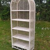 70s rattan shelf
