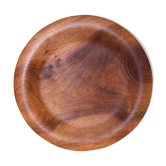 Plat artisanal rond en noyer
