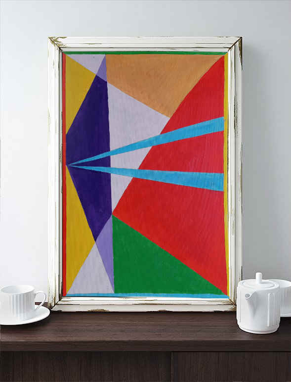 Geometric modernist painting