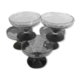 Five vintage cuts with blue glass