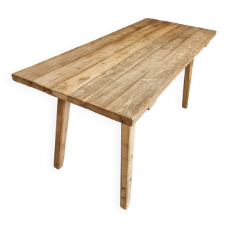 Ancienne table de travail table à manger bois de châtaignier 74 x 168 cm