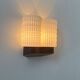 Vintage modernist teak and opaline wall lamp, Netherlands 1960s