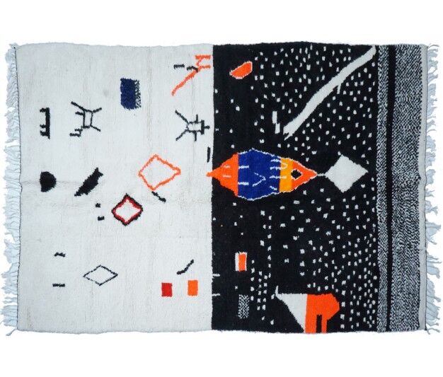 Colorful Berber carpet 303x196cm