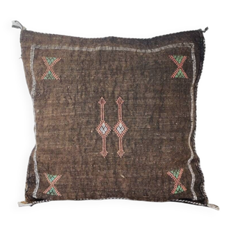 Moroccan brown bohemian cushion