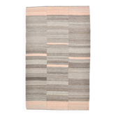 Tapis Kilim vintage contemporain saumon et marron 6 x 10, 188 x 304 cm SK 33353