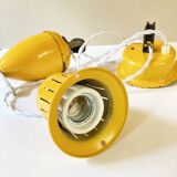 Suspension monte et baisse en métal peint en  jaune