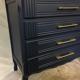 Commode bleue relookée