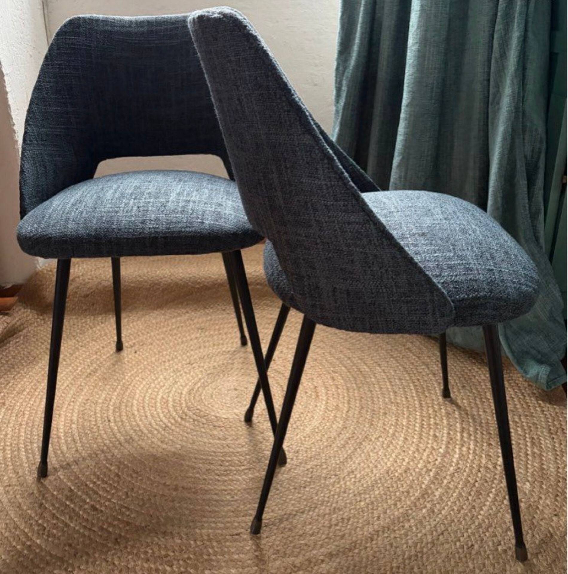 Paire de chaise gondole vintage 