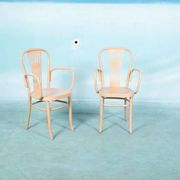 Ensemble de deux fauteuils en bois style Thonet, vintage rétro