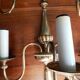 Chandelier mural en laiton 3 feux