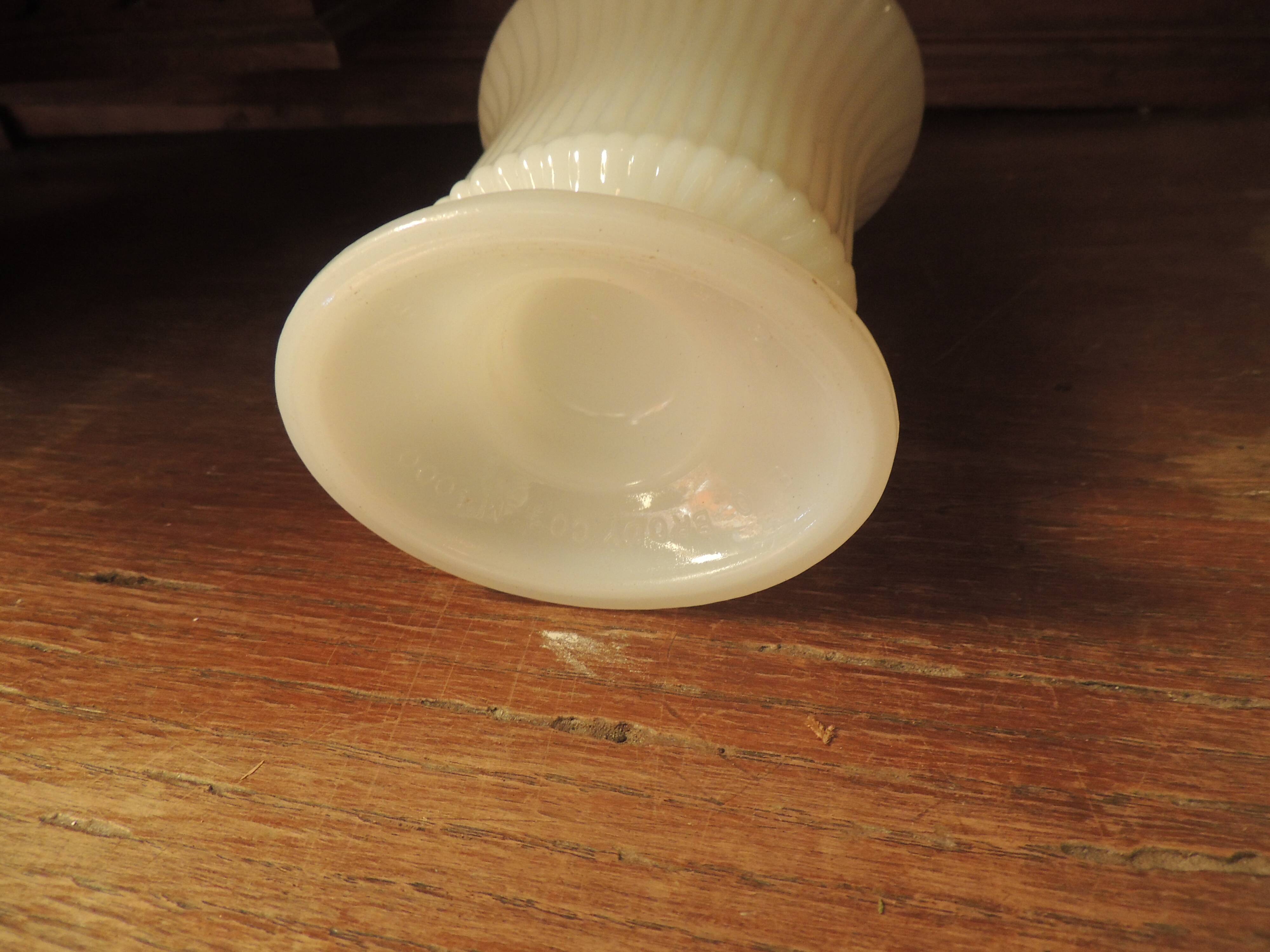 White opaline vase