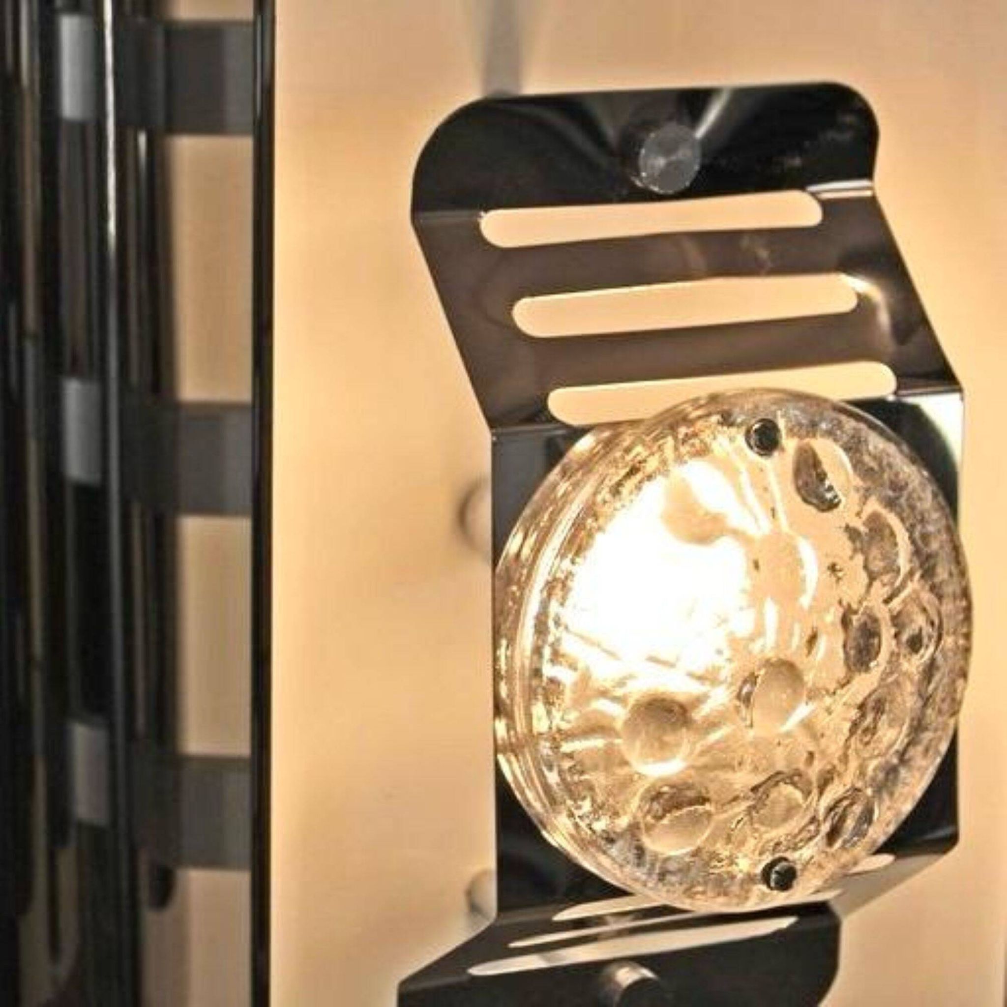 1970s Space Age Chromed Pendant Lamp by AV Mazzega, Murano Glass