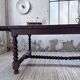 Solid oak table 1900 drapery style XL 280cm with extensions
