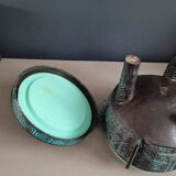 Engraved metal tripod ice bucket