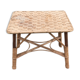 Vintage rattan coffee table