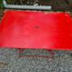 Folding iron garden table