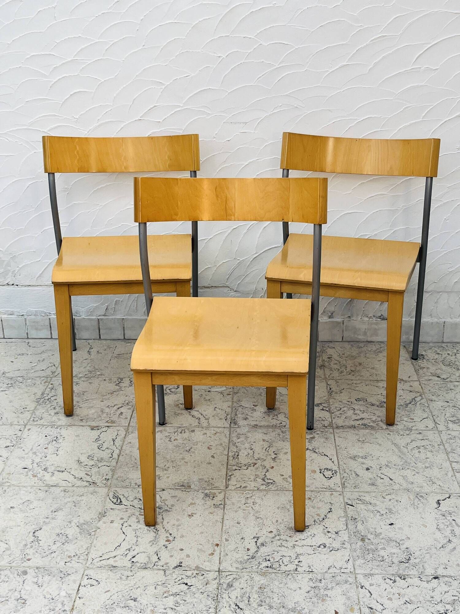 Set of 3 IKEA Nordisk chairs 1999 made in Italy