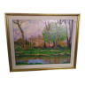 Tableau de rene beauclair (1875-1960) peintre de montauban le canal lespinet