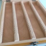 Old 60s varnished/vintage wood slide box