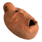 Ancient Anthropomorphic Oil Lamp Sculpture Terracotta Peru Pre-Columbian