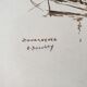 André Duculty (1912-1990) Ink wash on paper "Port de Douarnenez" Signed lower left