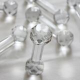 11 vintage faceted crystal knife holders