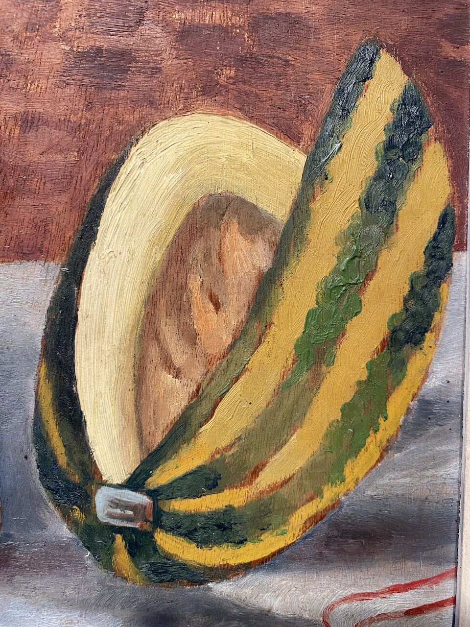 Painting Still Life with Watermelon Mid XX Century