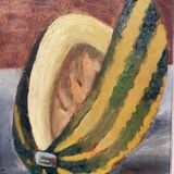 Tableau Nature morte à la pastèque milieu XX siècle