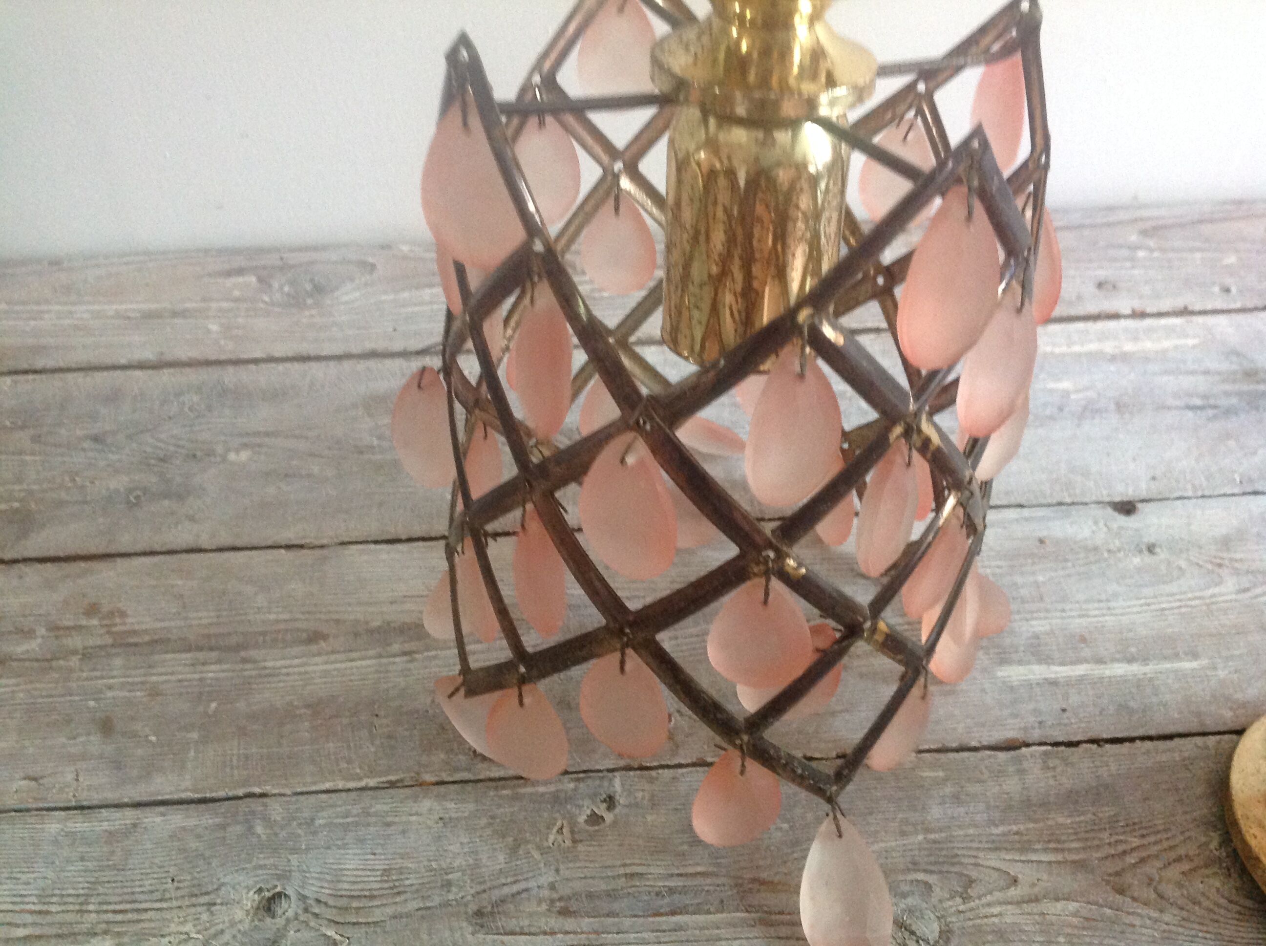 Hanging lamp with stamps