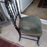 Napoleon III chair in blackened painted wood