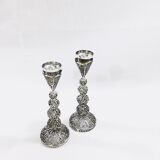 Pair of silver candle holders