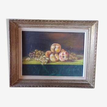 Tableau ancien huile nature morte