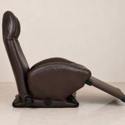 "111 Wink" armchair in brown leather by Toshiyuki Kita for Cassina