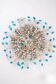 Italian ceiling light Banci Firenze silver iron and blue crystal leaves 60 cm