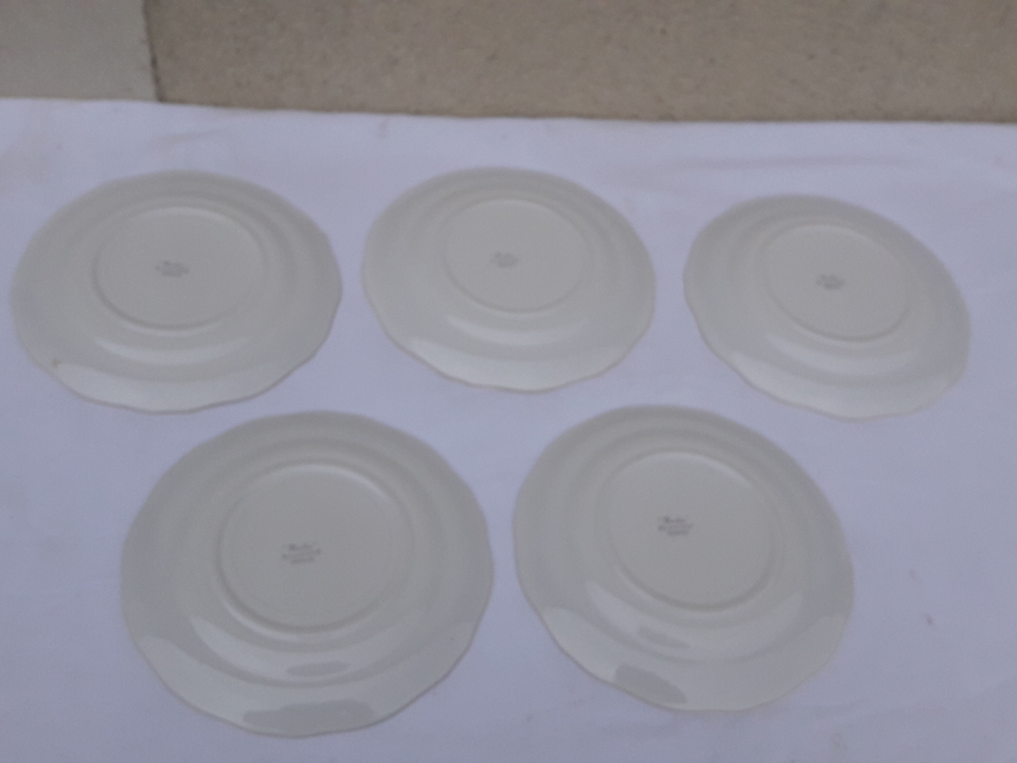 5 dessert plates in permacal model Floralies diam 18.5 cm