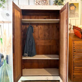 Armoire parisienne patine blanche
