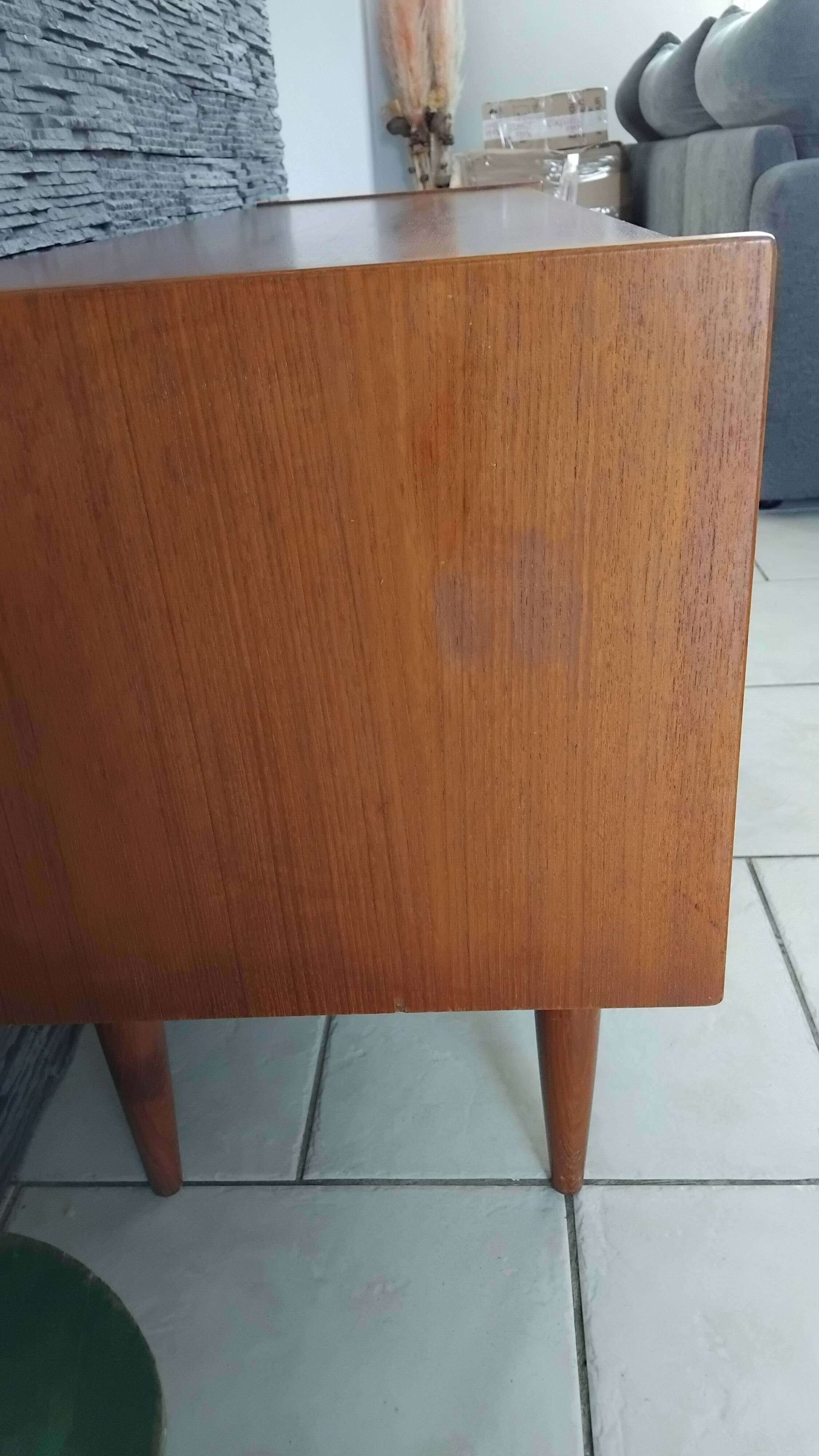 Small vintage Scandinavian teak sideboard