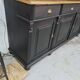 Large cabinet cabinet patina black buffet bookcase drawers