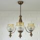Vintage Pendant Light / Copper Rustic Hanging Lamp / Colonial Chandelier