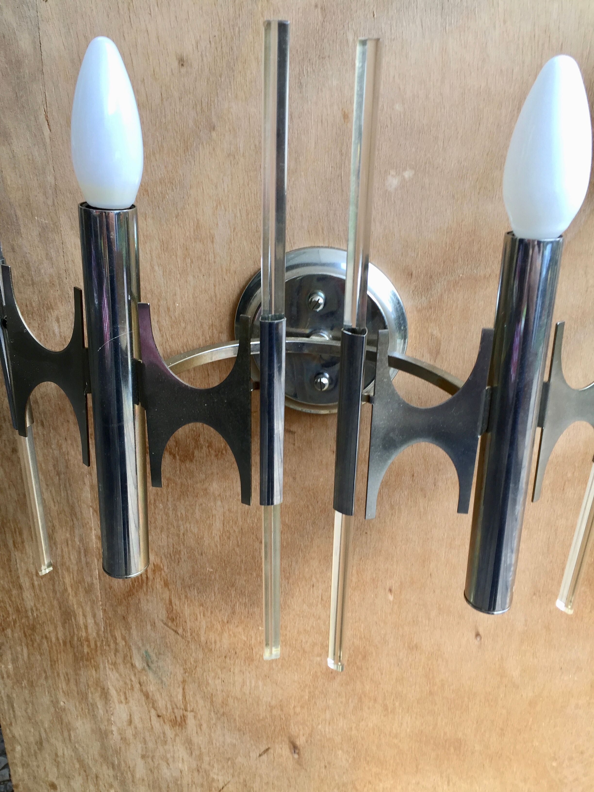 Pair of sconces from Sciolari circa 70