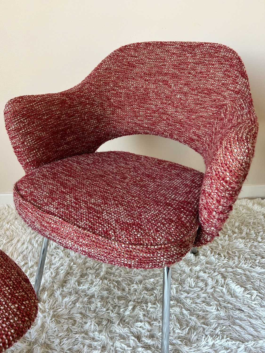 Knoll chair and footrest 1960s