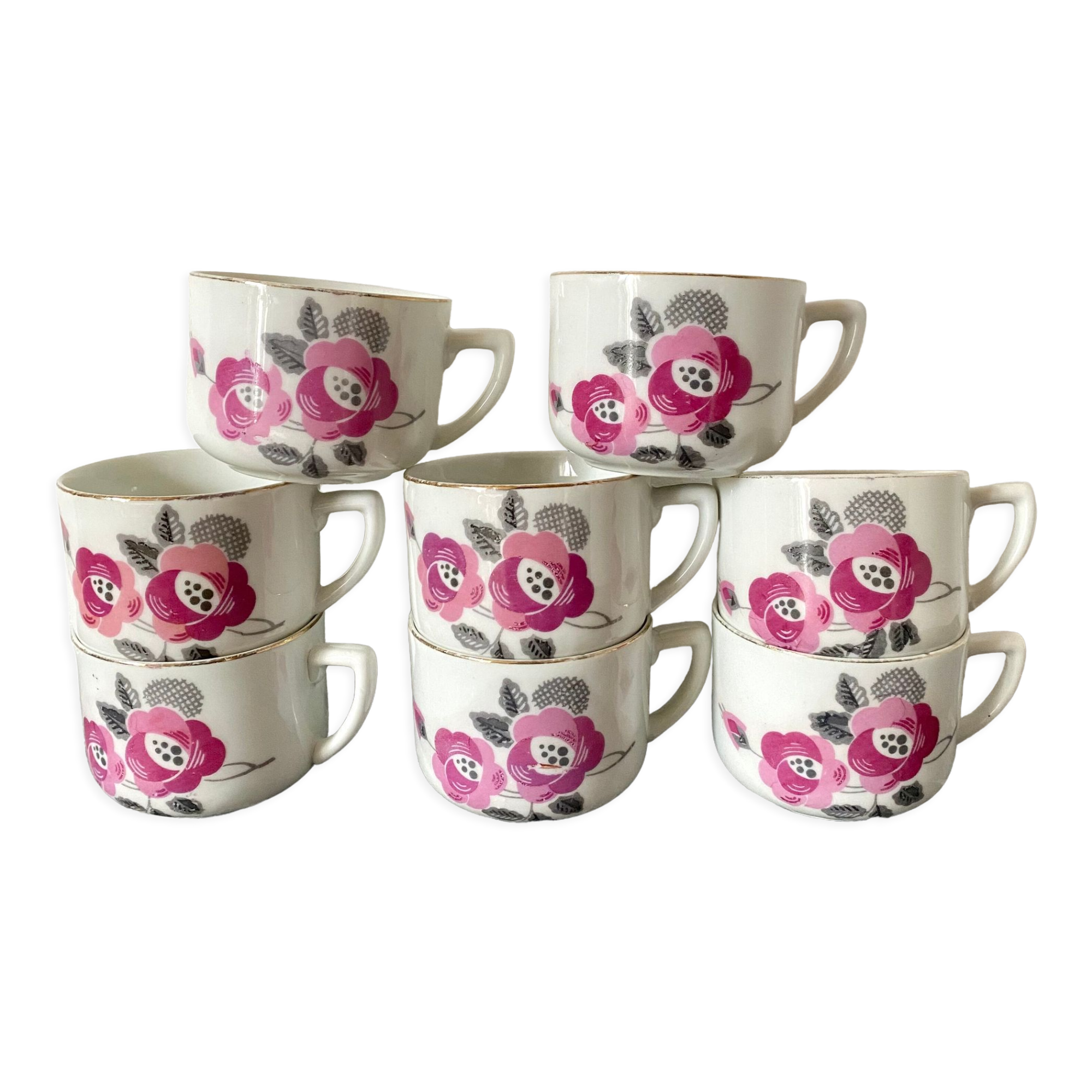 Vintage coffee cups from the 50s and 60s