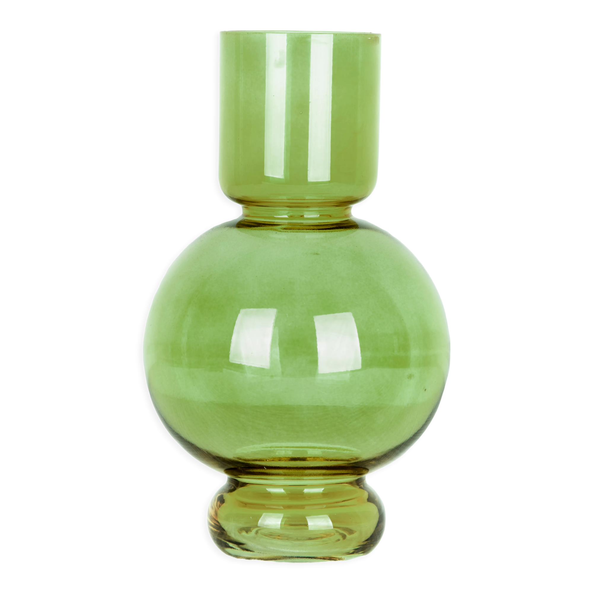 Green ball vase height 25,5cm