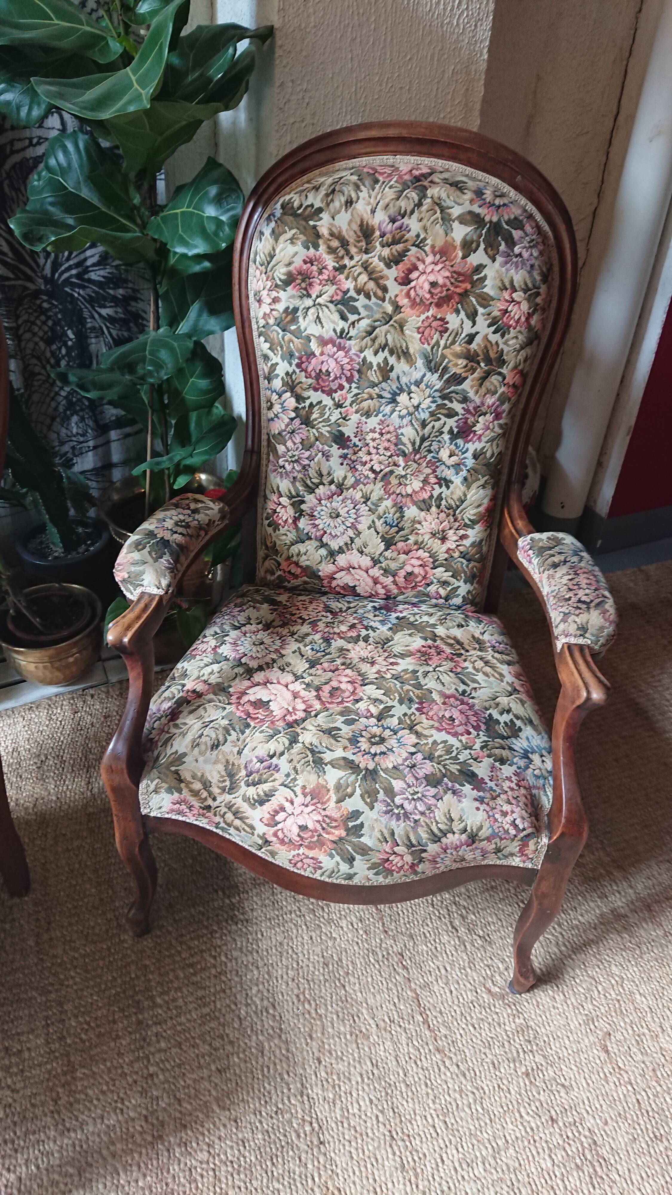 Pair of voltaire armchairs